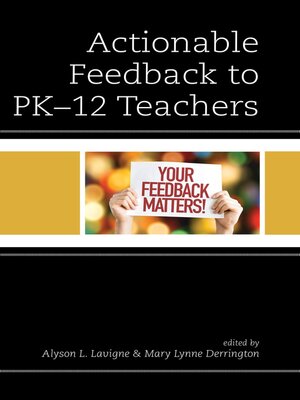 cover image of Actionable Feedback to PK-12 Teachers